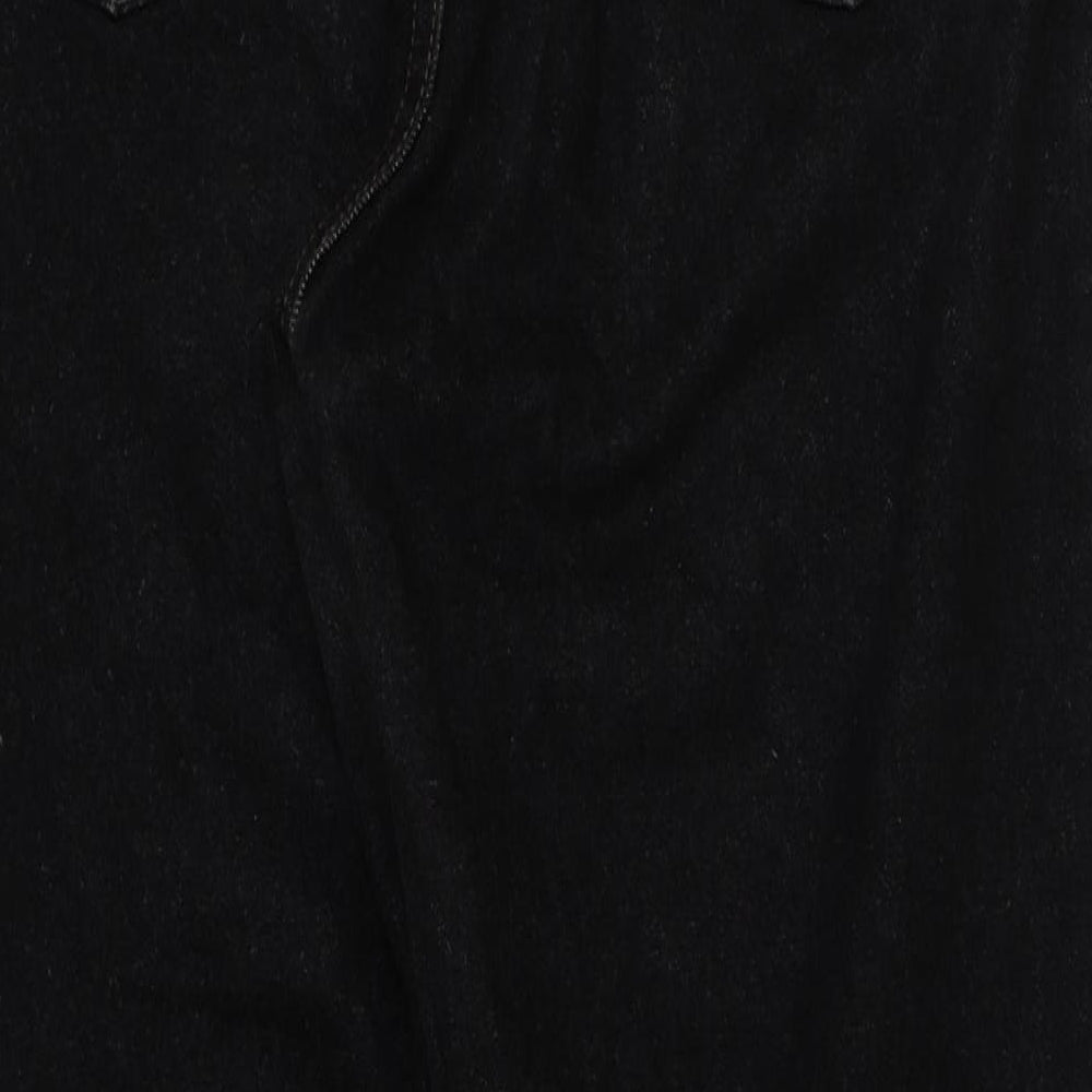 Mens UK Size 30 in Preworn Regular Fit Straight Black Jeans