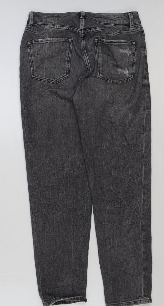nine Womens Grey Cotton Skinny Jeans Size 8 L27 in Regular Button