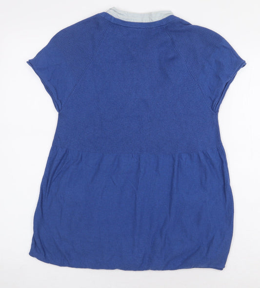 Womens UK Size 12 NEXT Blue Basic Blouse