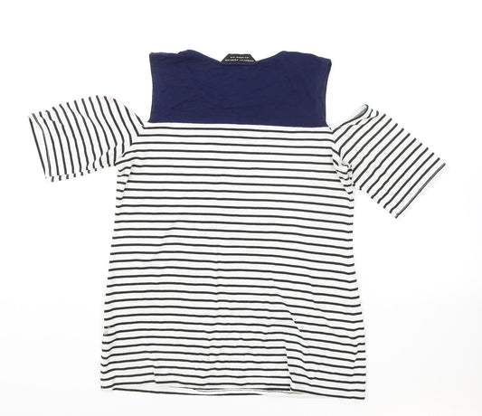 Womens UK Size 8 Dorothy Perkins White Basic T-Shirt