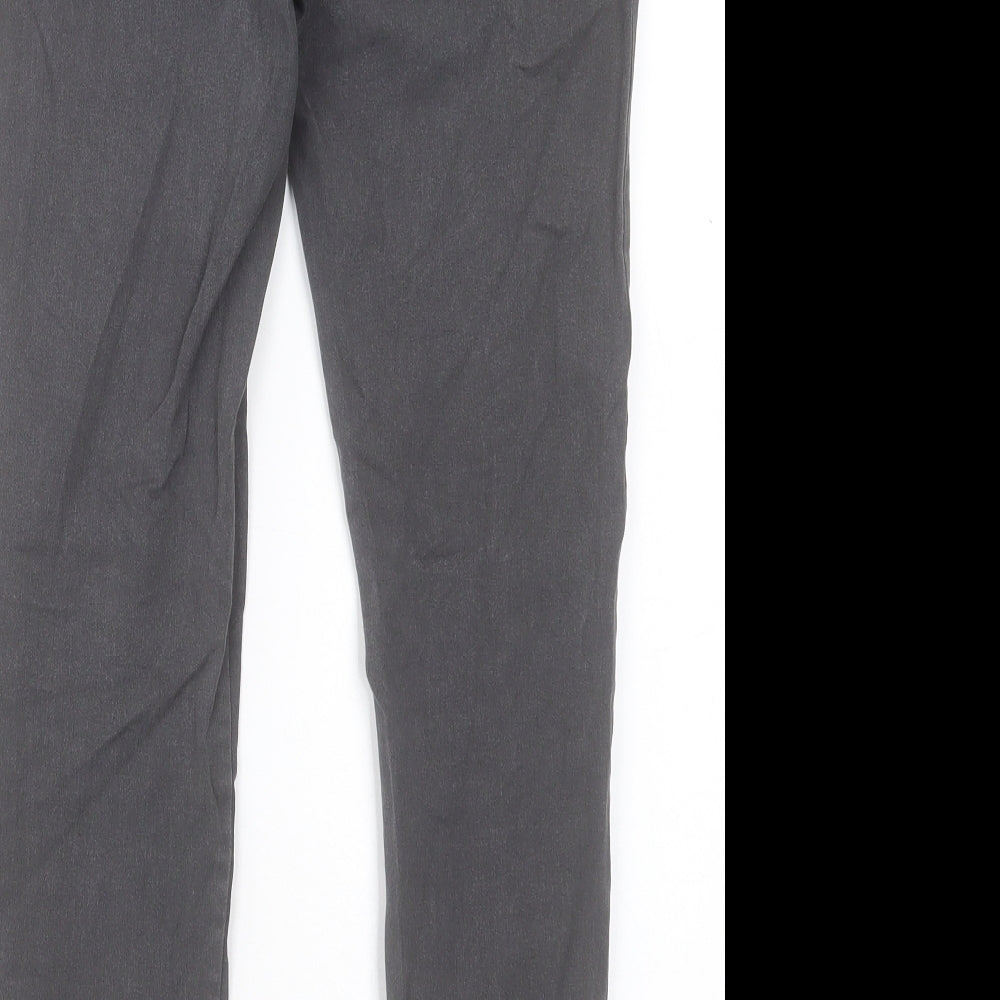 River Island Womens Grey Cotton Skinny Jeans Size 6 L25 in Regular Button