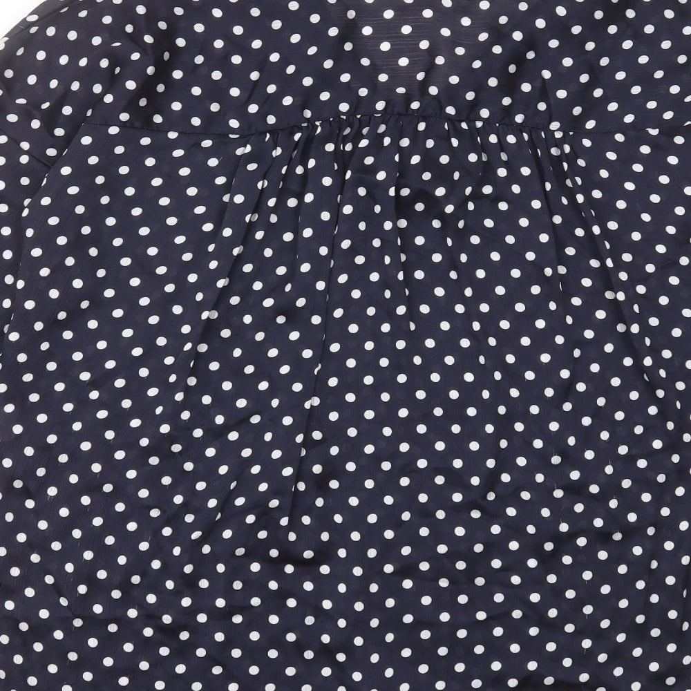 Womens UK Size S Zara Blue Basic Blouse