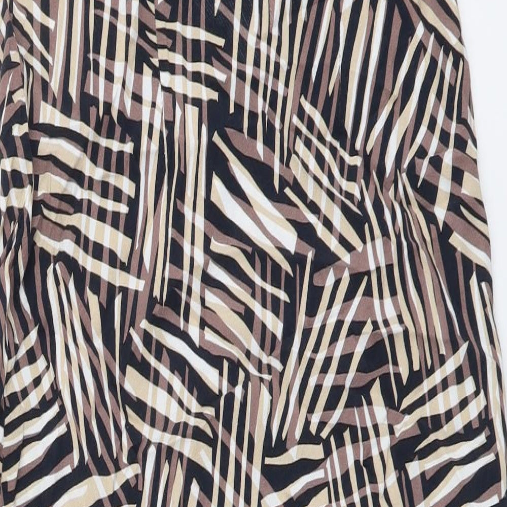 Casual Club Womens Multicoloured Geometric Viscose Slip Dress Size 12 Sweetheart Pullover