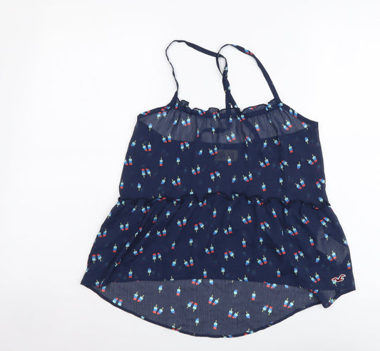 Womens UK Size XS Hollister Blue Camisole T-Shirt