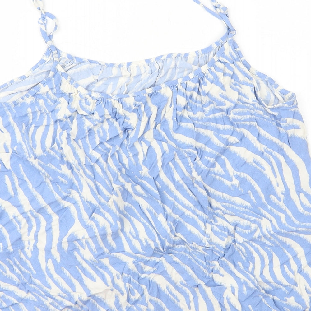 Womens UK Size 14 Marks and Spencer Blue Camisole Tank