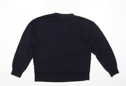 F&F Womens Blue Round Neck Nylon Pullover Jumper Size 8