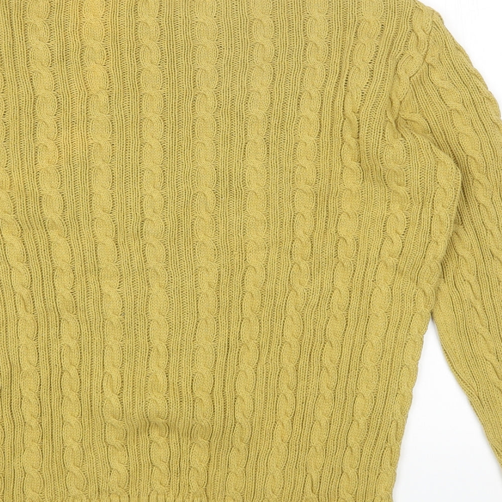 Womens UK Size S Tru Collection Yellow Pullover Jumper