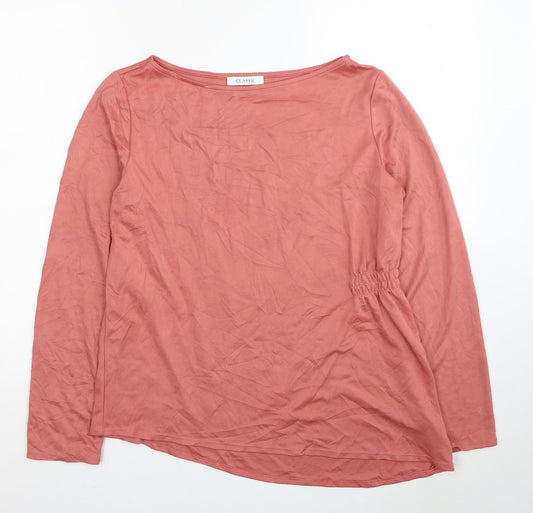 Womens UK Size 14 Classic Pink Basic T-Shirt