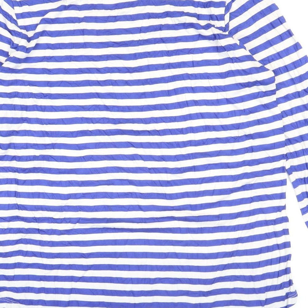 Womens UK Size S Gallery Blue Basic T-Shirt