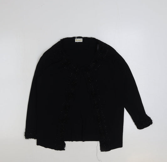 Womens UK Size S Roman Black Cardigan Jumper