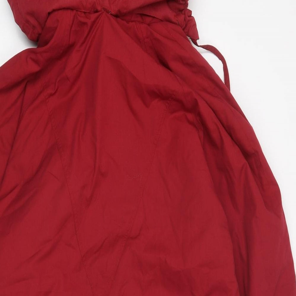 Womens UK Size 12 Preworn Red Overcoat