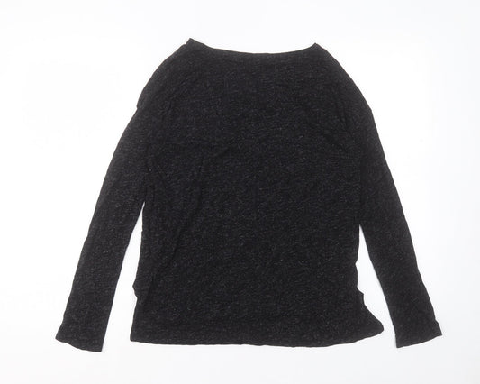 Womens UK Size 8 Topshop Black Basic T-Shirt