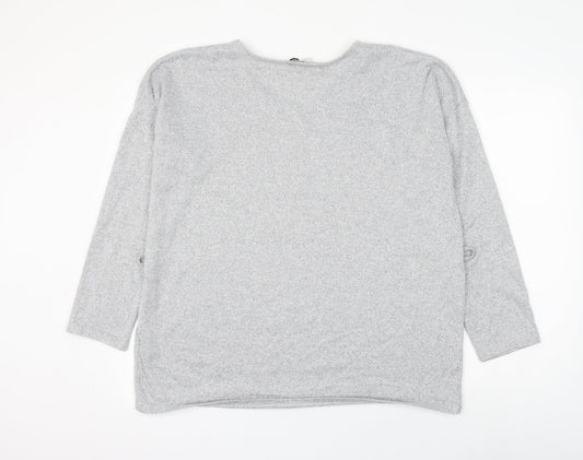 Womens UK Size 16 Papaya Grey Pullover Jumper