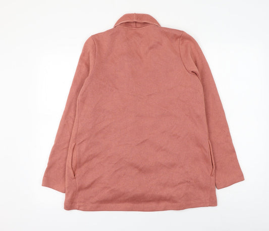 Lands' End Womens Pink V-Neck Polyester Cardigan Jumper Size XS