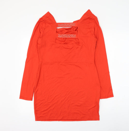 Womens UK Size XL Chicme Red Basic Blouse