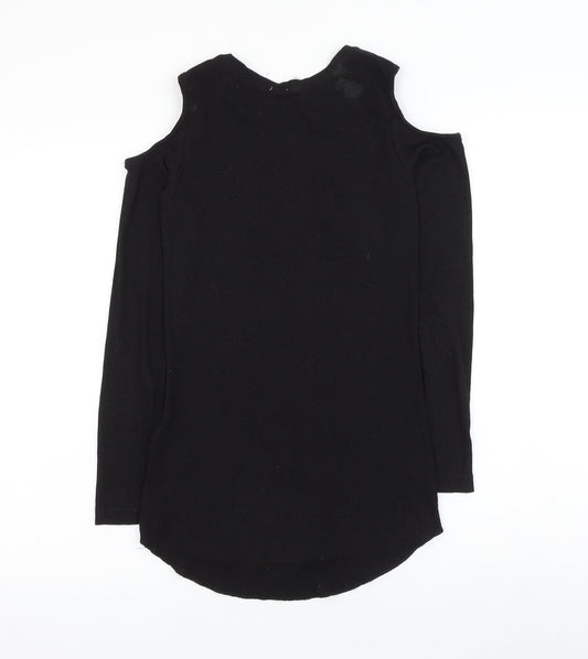 Womens UK Size S H&M Black Basic T-Shirt