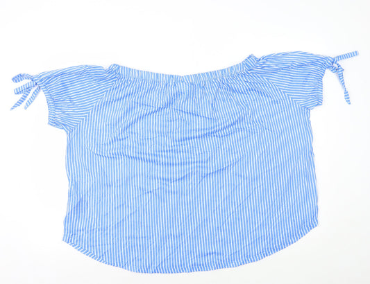 Womens UK Size XL H&M Blue Basic T-Shirt