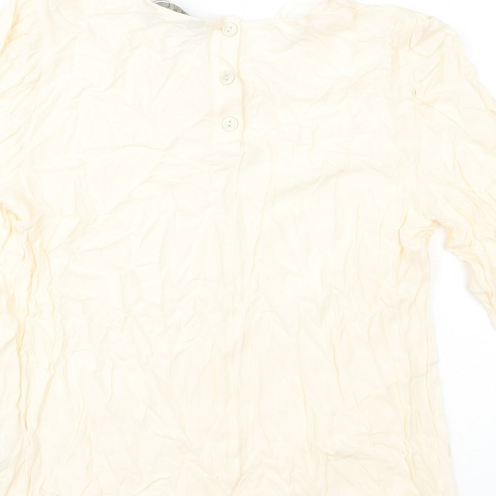 Womens UK Size 12 Marks and Spencer Ivory Basic Blouse