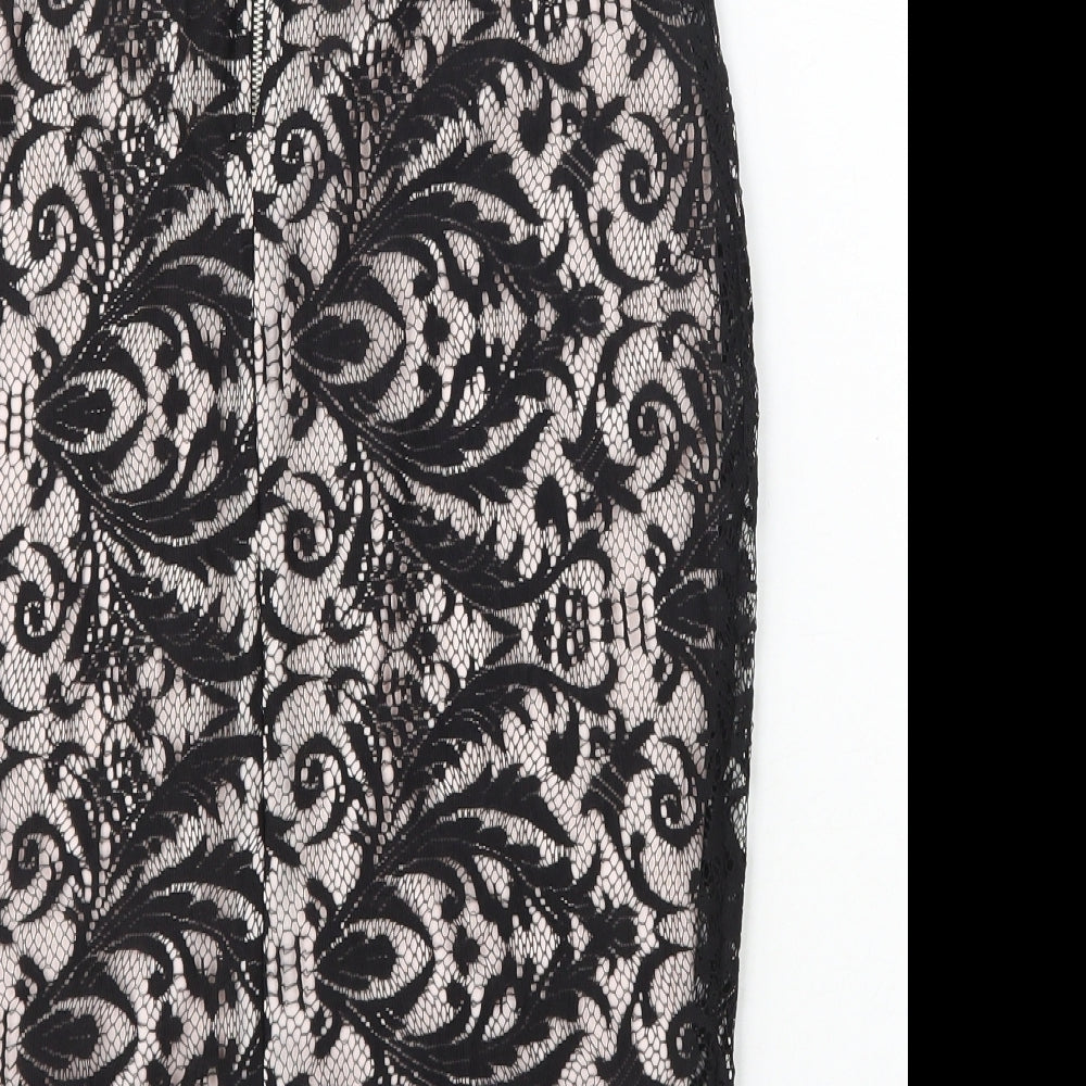 Miss Selfridge Womens Multicoloured Polyester Straight & Pencil Skirt Size 6 Zip