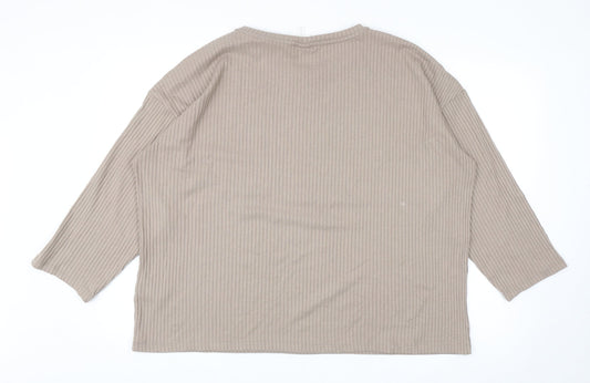 Womens UK Size L H&M Brown Pullover Jumper