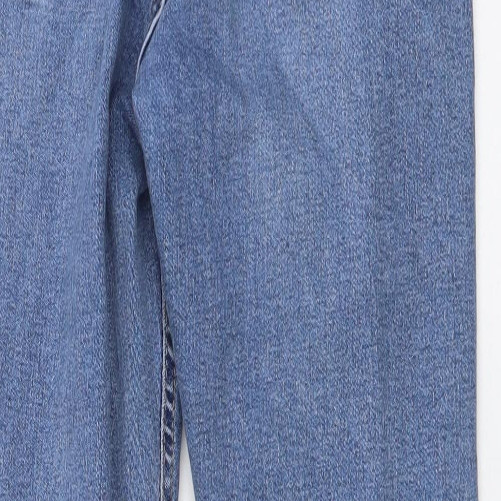 Topshop Womens Blue Cotton Skinny Jeans Size 24 in L26 in Regular Button