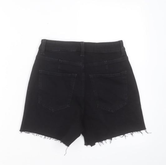 Marks and Spencer Womens Black Camel Cut-Off Shorts Size 6 L5 in Regular Button