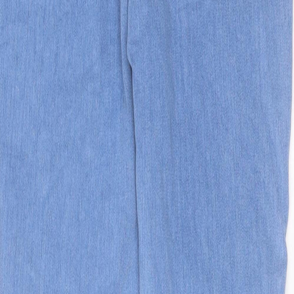 Denim & Co. Womens Blue Cotton Skinny Jeans Size 10 L28 in Regular Button