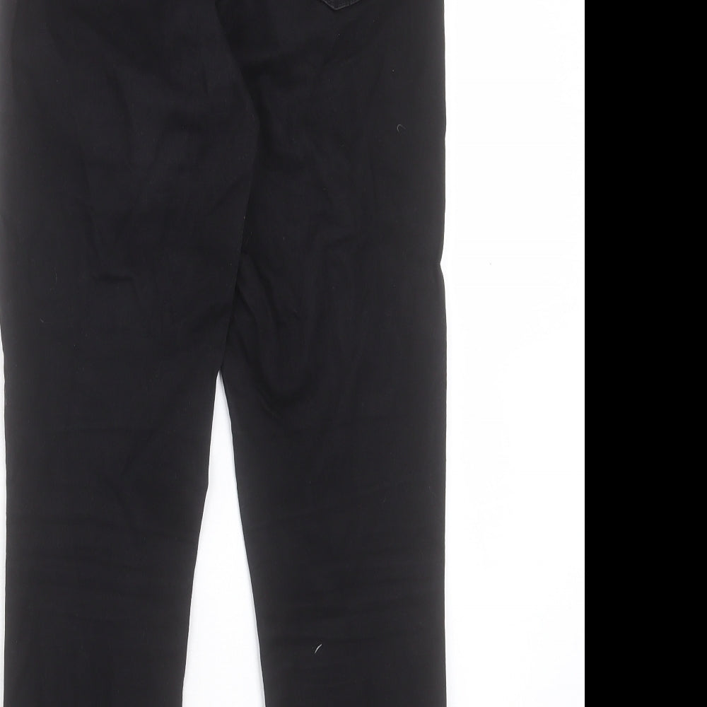 Denim & Co. Womens Black Cotton Skinny Jeans Size 12 L25 in Regular Button