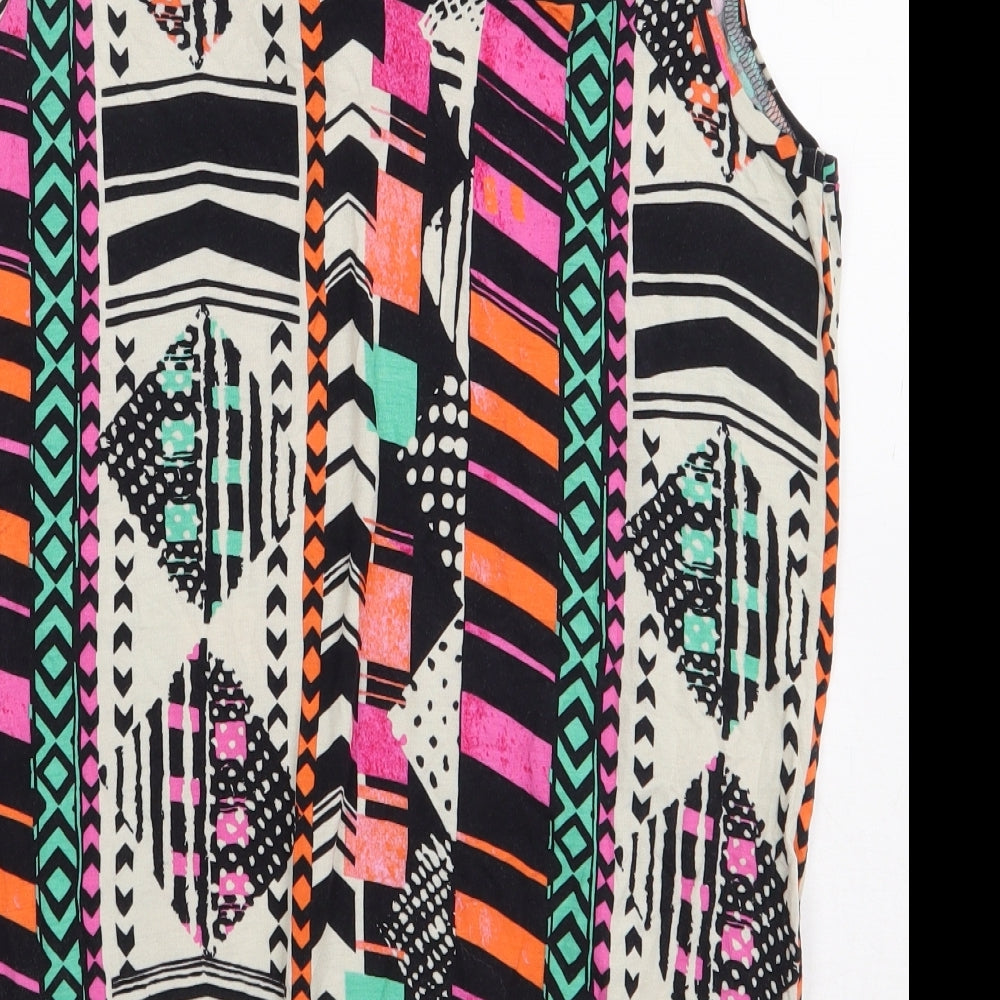 Womens UK Size 12 NEXT Multicoloured Basic Blouse