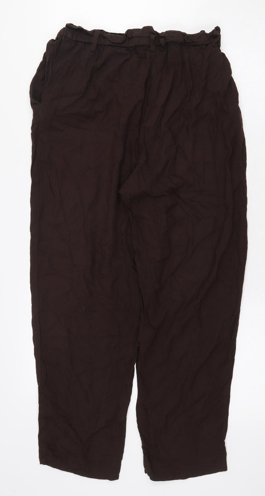 Womens UK Size 10 H&M Regular Fit Brown Trousers
