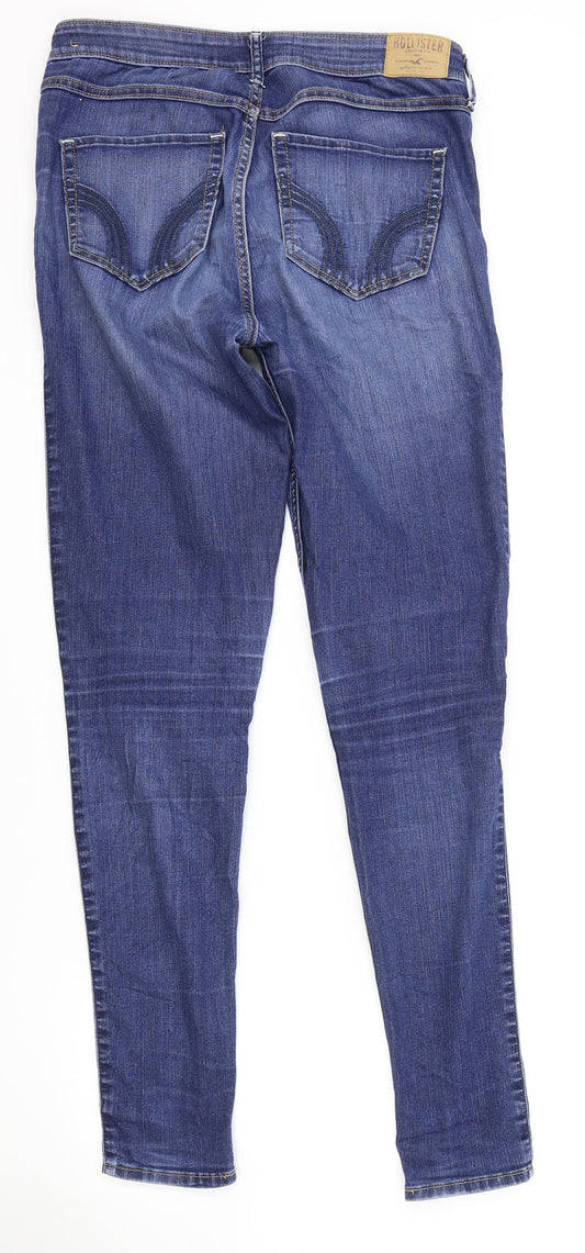 Hollister Mens Blue Cotton Skinny Jeans Size 29 in L33 in Regular Zip
