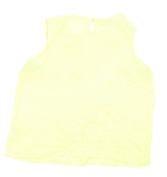 Womens UK Size 14 Monsoon Yellow Basic T-Shirt
