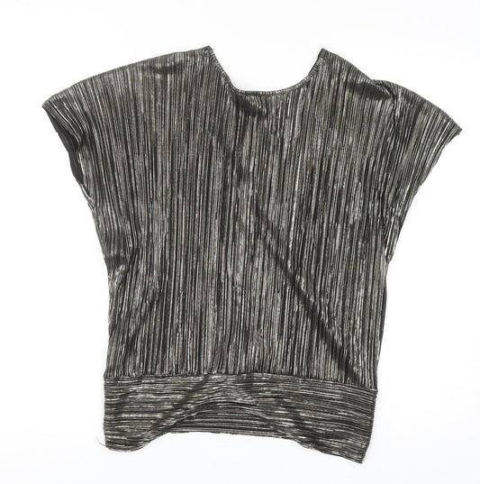 Womens UK Size 6 Preworn Silver Basic Blouse
