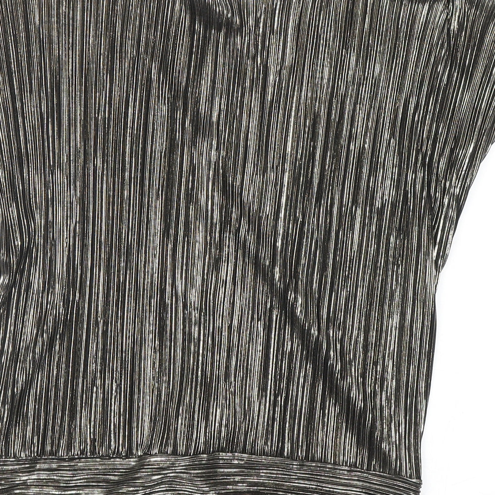 Womens UK Size 6 Preworn Silver Basic Blouse
