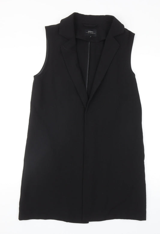 Papaya Womens Black Jacket Waistcoat Size 8