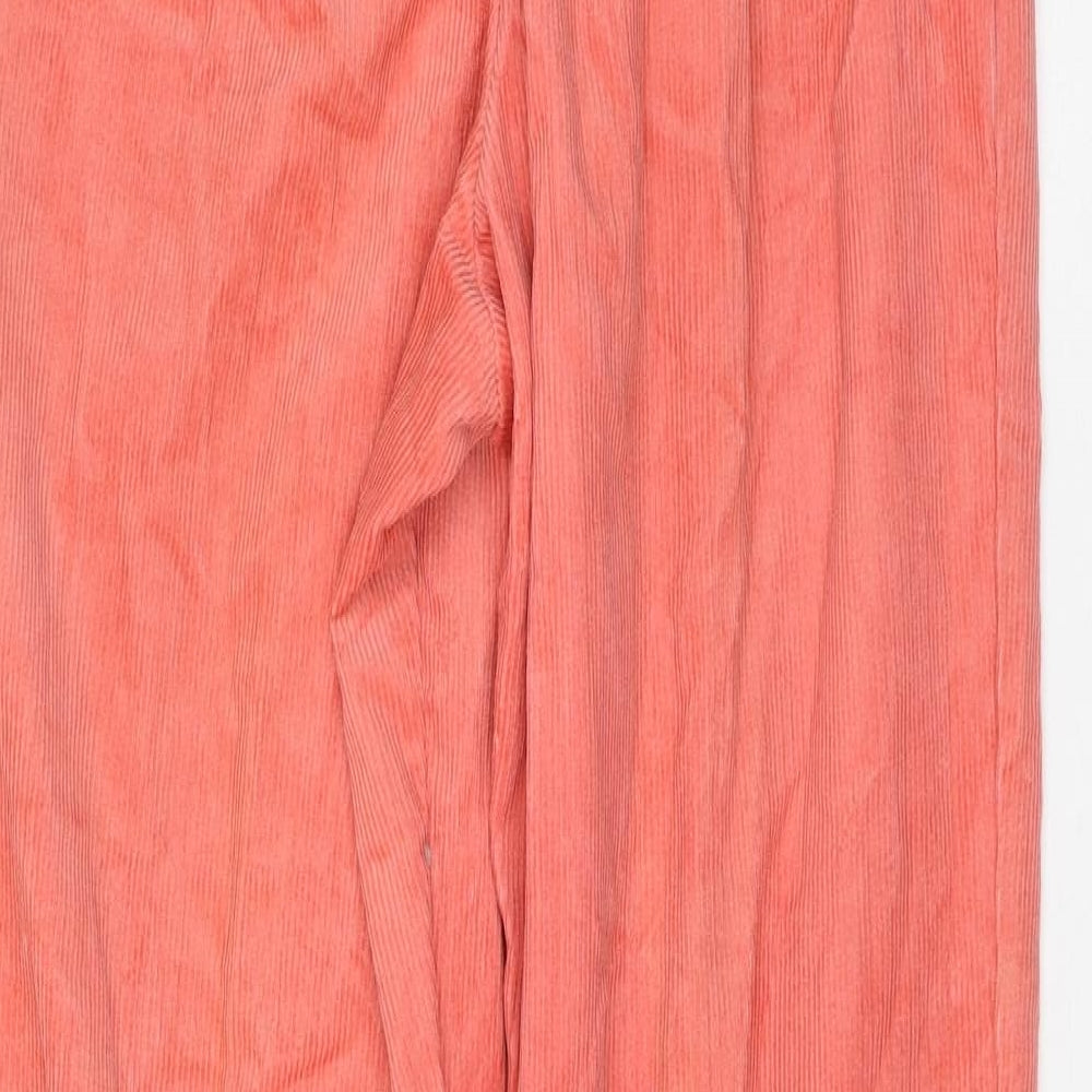 Womens UK Size 14 Preworn Regular Fit Pink Trousers