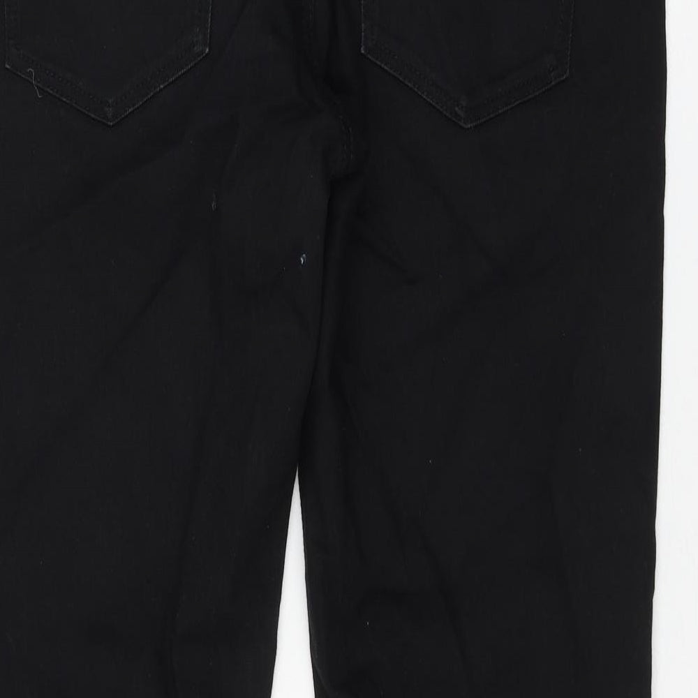 NEXT Womens Black Cotton Straight Jeans Size 32 in L29 in Regular Zip
