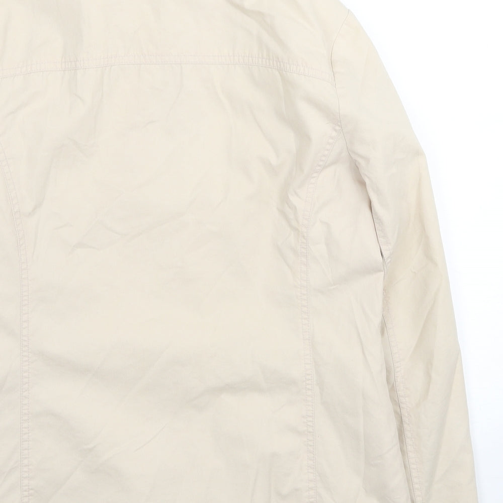 Maine Womens Beige Jacket Size 14 Zip