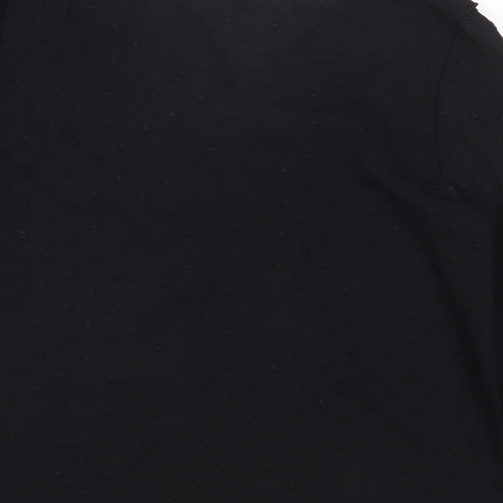 Womens UK Size S SheIn Black Basic T-Shirt