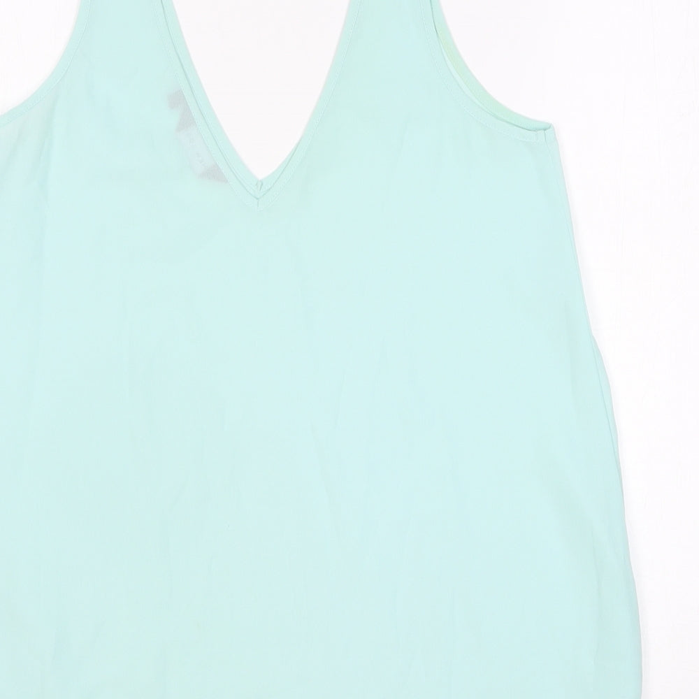 Womens UK Size 8 Dorothy Perkins Blue Basic Tank
