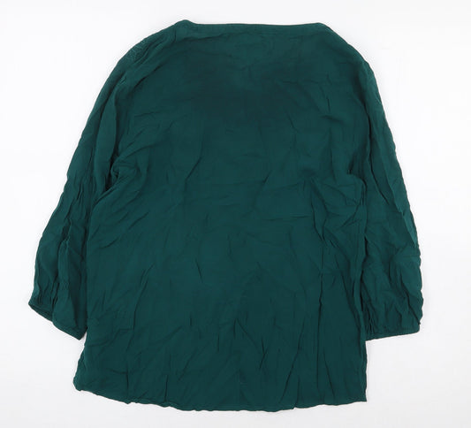 Womens UK Size XS Gap Green Basic Blouse