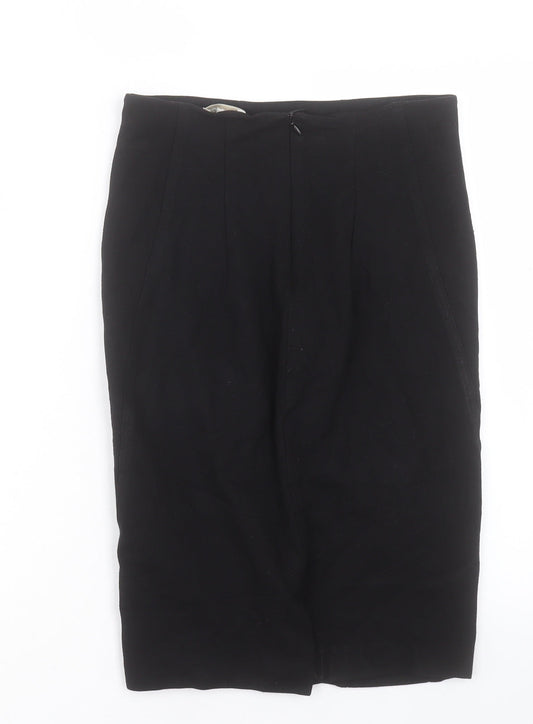 Monsoon Womens Black Polyester Straight & Pencil Skirt Size 10 Zip