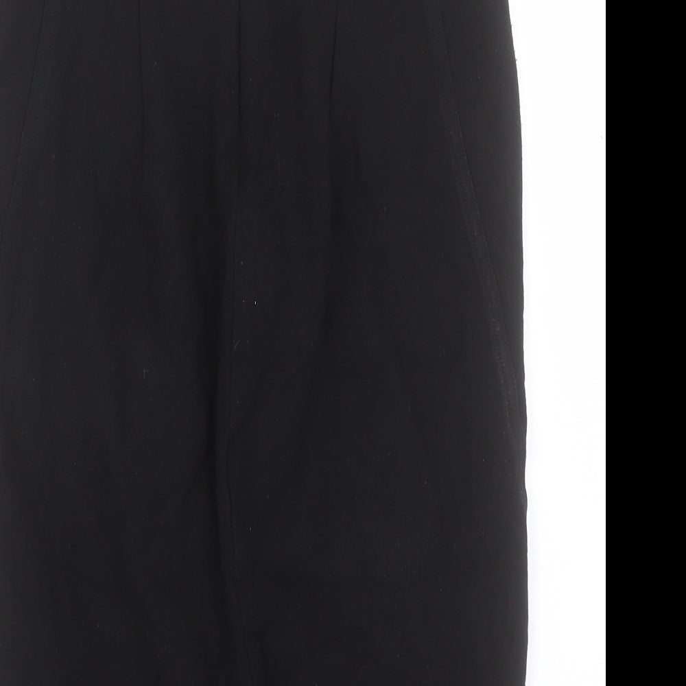 Monsoon Womens Black Polyester Straight & Pencil Skirt Size 10 Zip