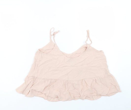 Womens UK Size 10 Topshop Pink Basic Tank
