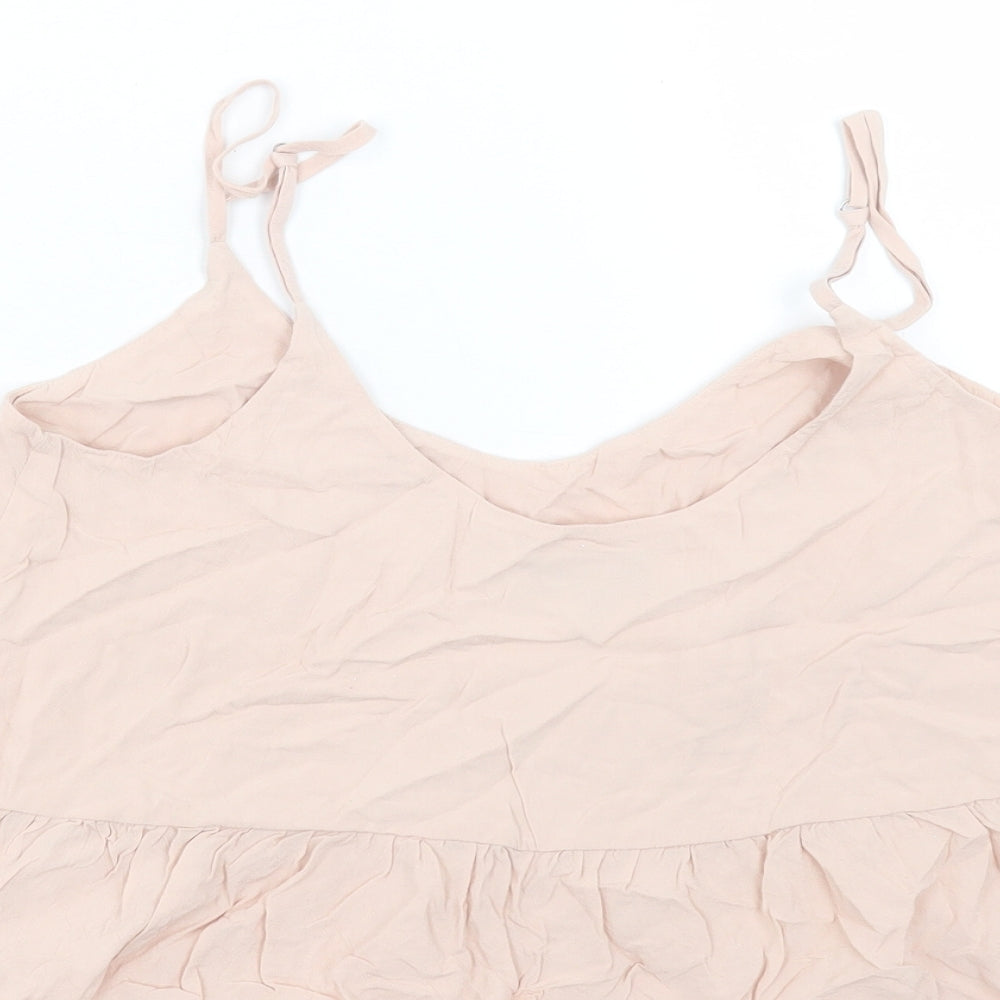 Womens UK Size 10 Topshop Pink Basic Tank