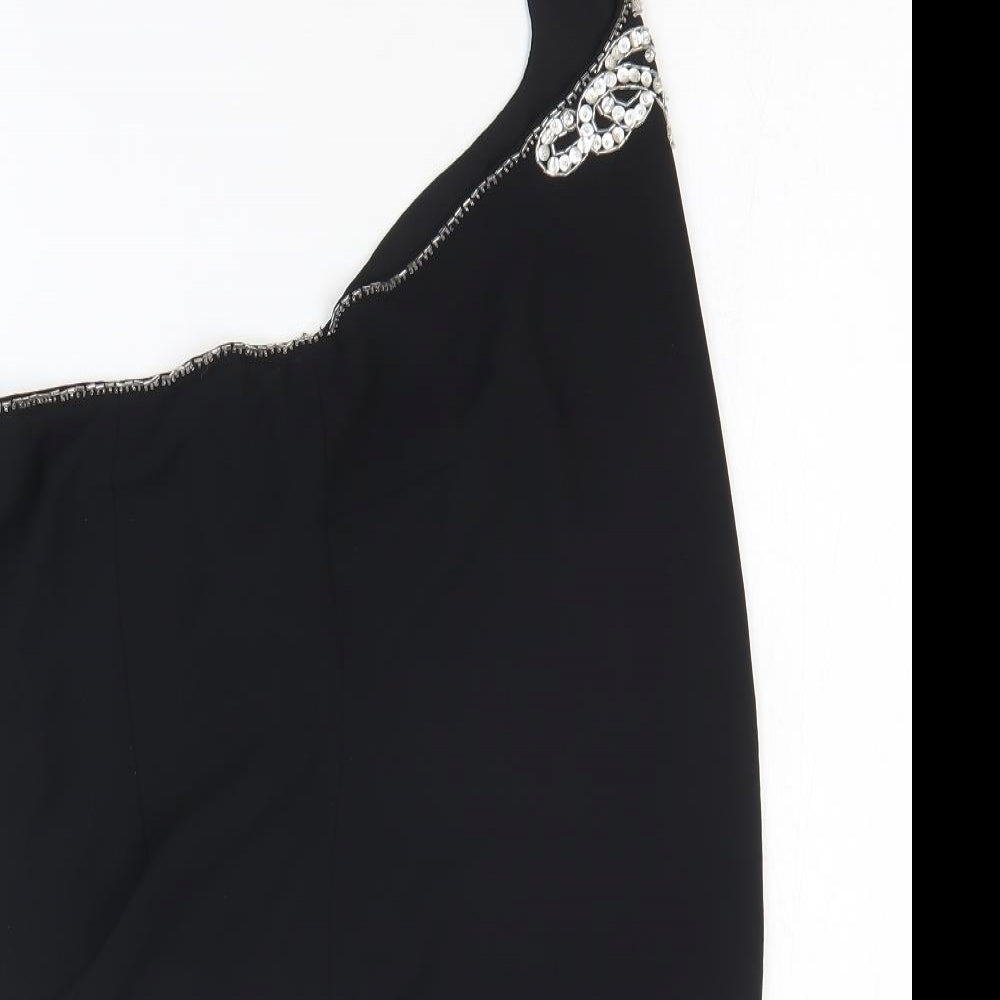 Womens UK Size 16 NEXT Black Basic T-Shirt