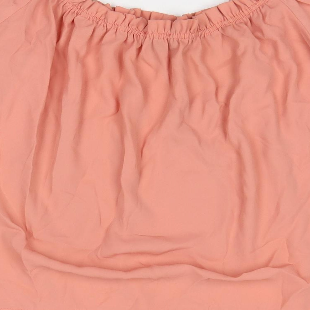 Womens UK Size 12 New Look Pink Basic Blouse