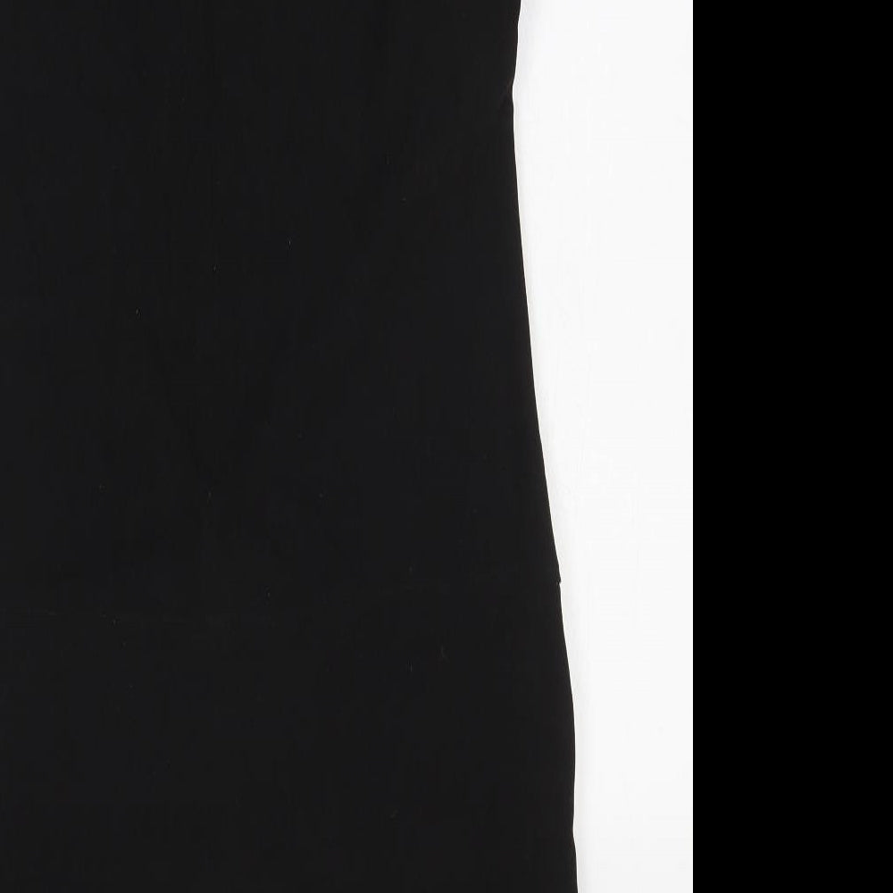 Peacocks Womens Black Polyester Tank Dress Size 10 Boat Neck Zip