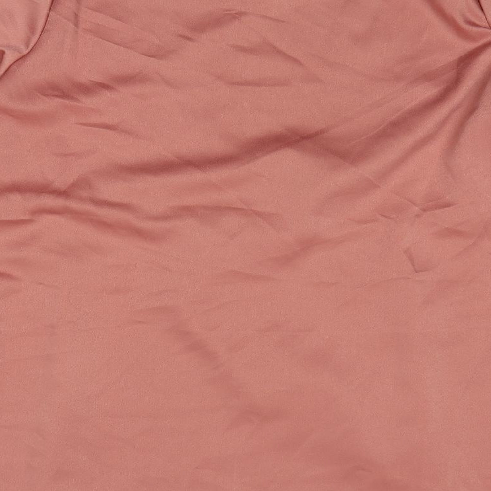 SheIn Womens Pink Polyester A-Line Size XL Scoop Neck Pullover