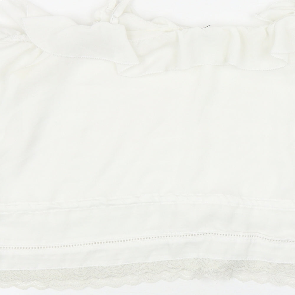 Womens UK Size 6 Preworn White Basic Blouse